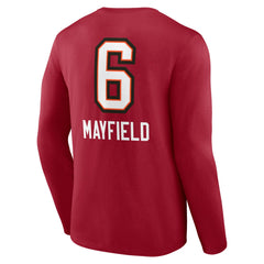 Baker Mayfield Tampa Bay Buccaneers Team Wordmark Player Name & Number Long Sleeve T-Shirt - Red sale