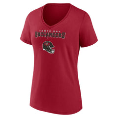 Baker Mayfield Tampa Bay Buccaneers Women's Team Wordmark Player Name & Number V-Neck T-Shirt - Red online