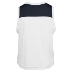 Atlanta Braves Women's Plus Size Waist Length Muscle Tank Top - White/Navy | 47 brand