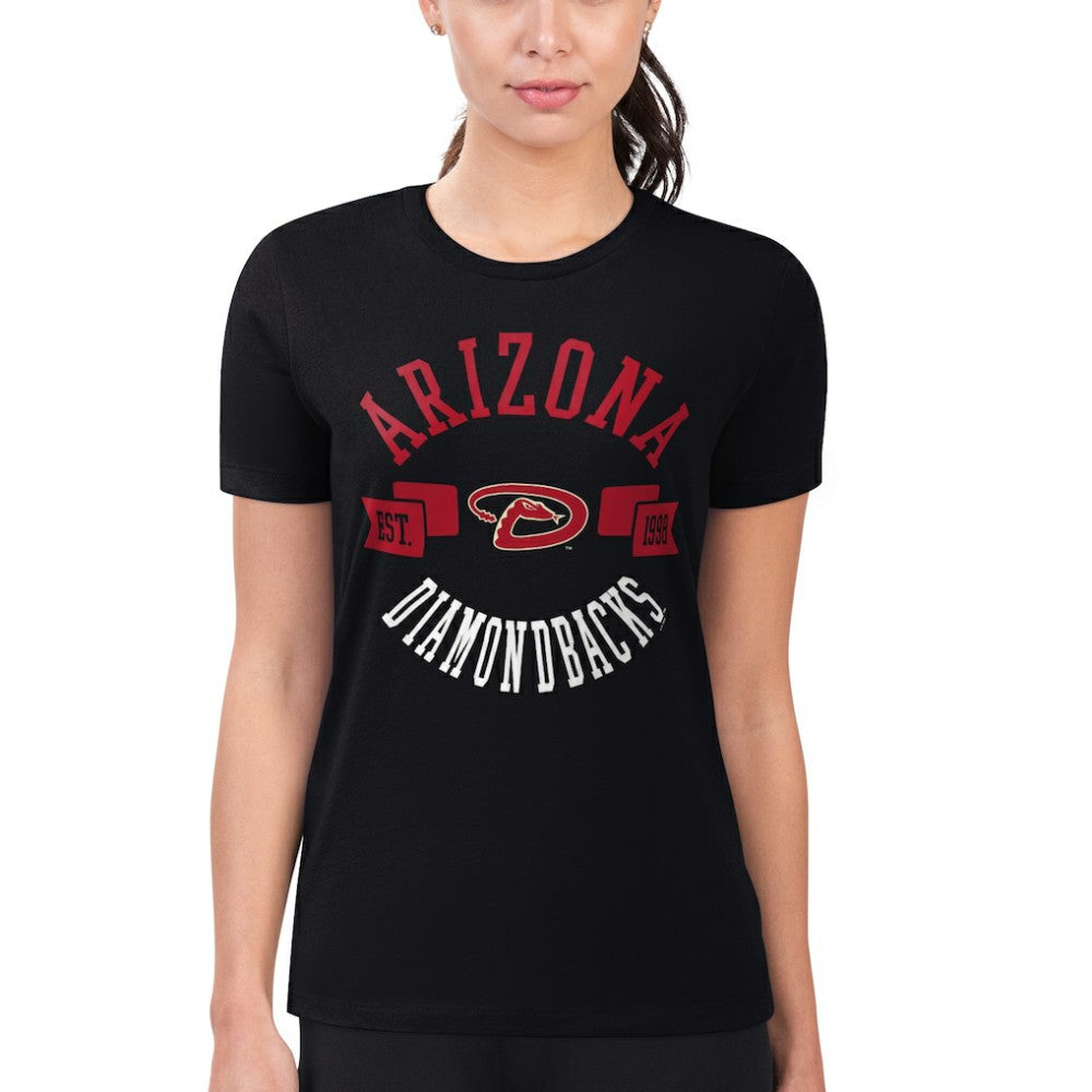 Arizona Diamondbacks G-III 4Her by Carl Banks Women's Super-Slim Fit Lightweight City Graphic T-Shirt - Black