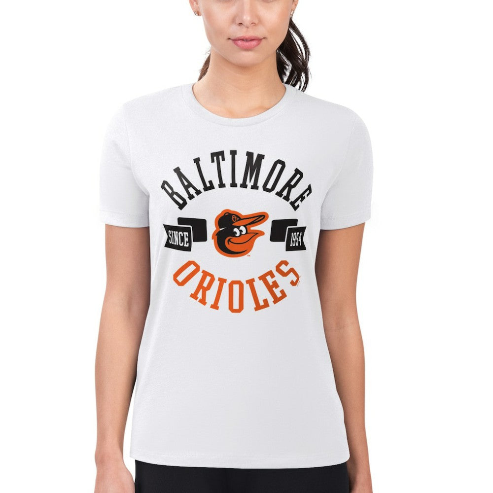 Baltimore Orioles G-III 4Her by Carl Banks Women's Super-Slim Fit Lightweight City Graphic T-Shirt - White