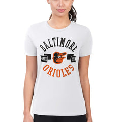 Baltimore Orioles G-III 4Her by Carl Banks Women's Super-Slim Fit Lightweight City Graphic T-Shirt - White