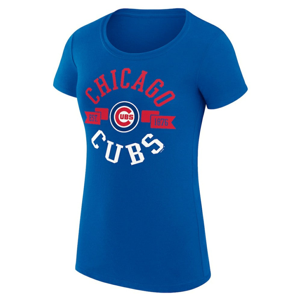 Chicago Cubs G-III 4Her by Carl Banks Women's Super-Slim Fit Lightweight City Graphic T-Shirt - Royal