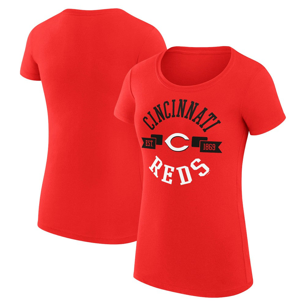 Cincinnati Reds G-III 4Her by Carl Banks Women's Super-Slim Fit Lightweight City Graphic T-Shirt - Red