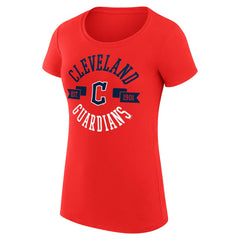 Cleveland Guardians G-III 4Her by Carl Banks Women's Super-Slim Fit Lightweight City Graphic T-Shirt - Red