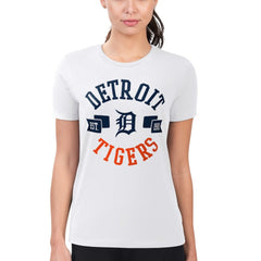 Detroit Tigers G-III 4Her by Carl Banks Women's Super-Slim Fit Lightweight City Graphic T-Shirt - White