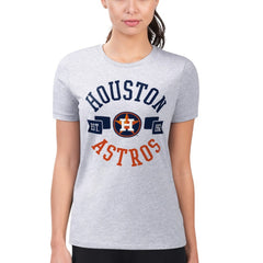 Houston Astros G-III 4Her by Carl Banks Women's Super-Slim Fit Lightweight City Graphic T-Shirt - Heather Gray