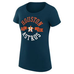 Houston Astros G-III 4Her by Carl Banks Women's Super-Slim Fit Lightweight City Graphic T-Shirt - Navy