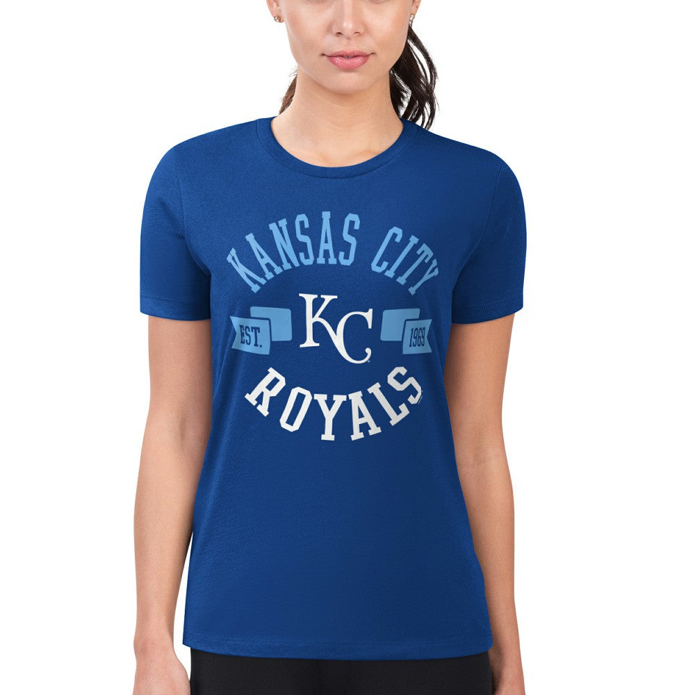Kansas City Royals G-III 4Her by Carl Banks Women's Super-Slim Fit Lightweight City Graphic T-Shirt - Royal