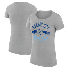 Kansas City Royals G-III 4Her by Carl Banks Women's Super-Slim Fit Lightweight City Graphic T-Shirt - Heather Gray