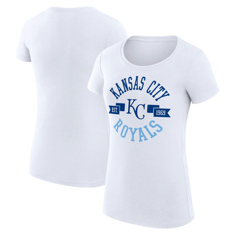 Kansas City Royals G-III 4Her by Carl Banks Women's Super-Slim Fit Lightweight City Graphic T-Shirt - White