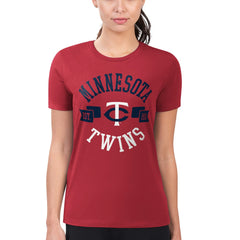 Minnesota Twins G-III 4Her by Carl Banks Women's Super-Slim Fit Lightweight City Graphic T-Shirt - Red