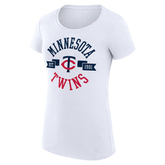 Minnesota Twins G-III 4Her by Carl Banks Women's Super-Slim Fit Lightweight City Graphic T-Shirt - White