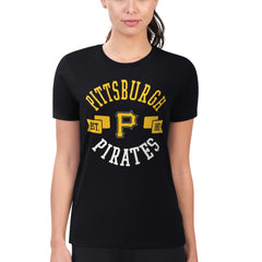 Pittsburgh Pirates G-III 4Her by Carl Banks Women's Super-Slim Fit Lightweight City Graphic T-Shirt - Black