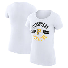 Pittsburgh Pirates G-III 4Her by Carl Banks Women's Super-Slim Fit Lightweight City Graphic T-Shirt - White