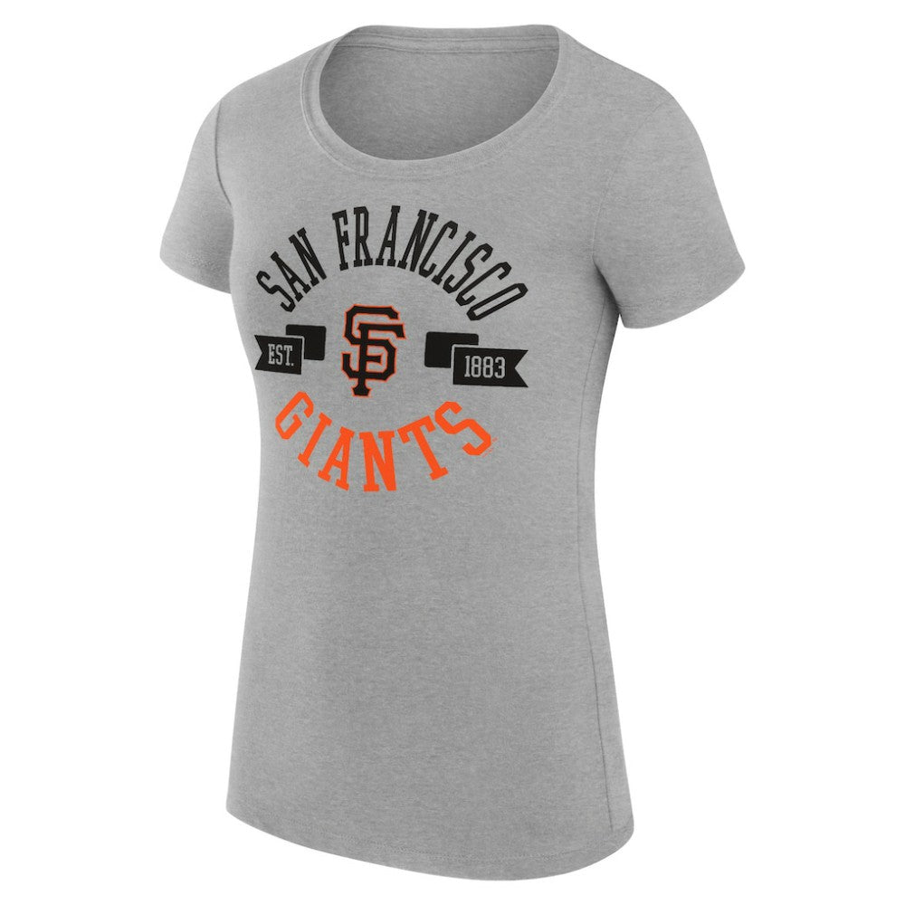 San Francisco Giants G-III 4Her by Carl Banks Women's Super-Slim Fit Lightweight City Graphic T-Shirt - Heather Gray