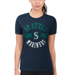 Seattle Mariners G-III 4Her by Carl Banks Women's Super-Slim Fit Lightweight City Graphic T-Shirt - Navy