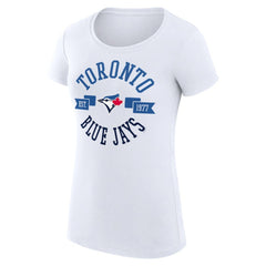 Toronto Blue Jays G-III 4Her by Carl Banks Women's Super-Slim Fit Lightweight City Graphic T-Shirt - White