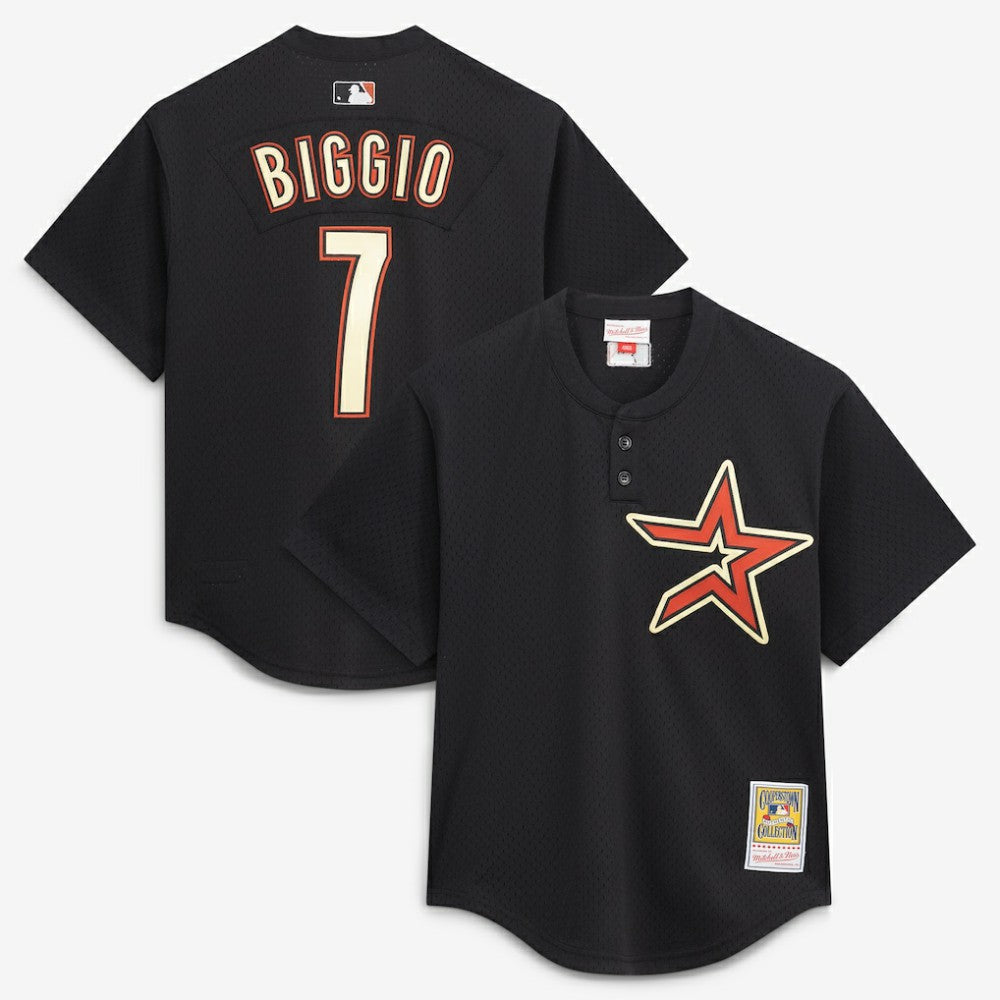 Craig Biggio Houston Astros Authentic Batting Practice Jersey - Black | Mitchell & Ness