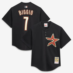 Craig Biggio Houston Astros Authentic Batting Practice Jersey - Black | Mitchell & Ness