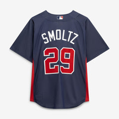 John Smoltz Atlanta Braves Authentic Batting Practice Jersey - Navy | Mitchell & Ness