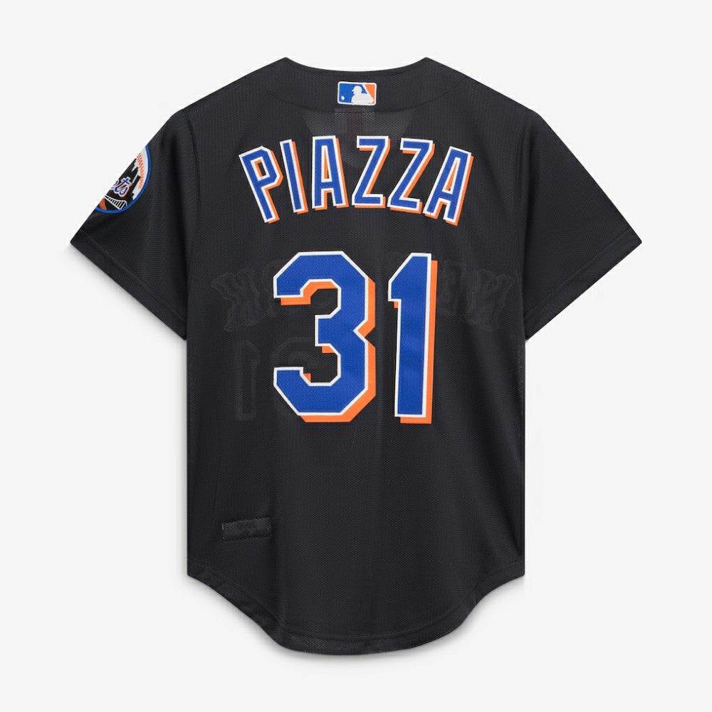 Mike Piazza New York Mets Cooperstown Collection 2000 Batting Practice Jersey - Black | Mitchell & Ness