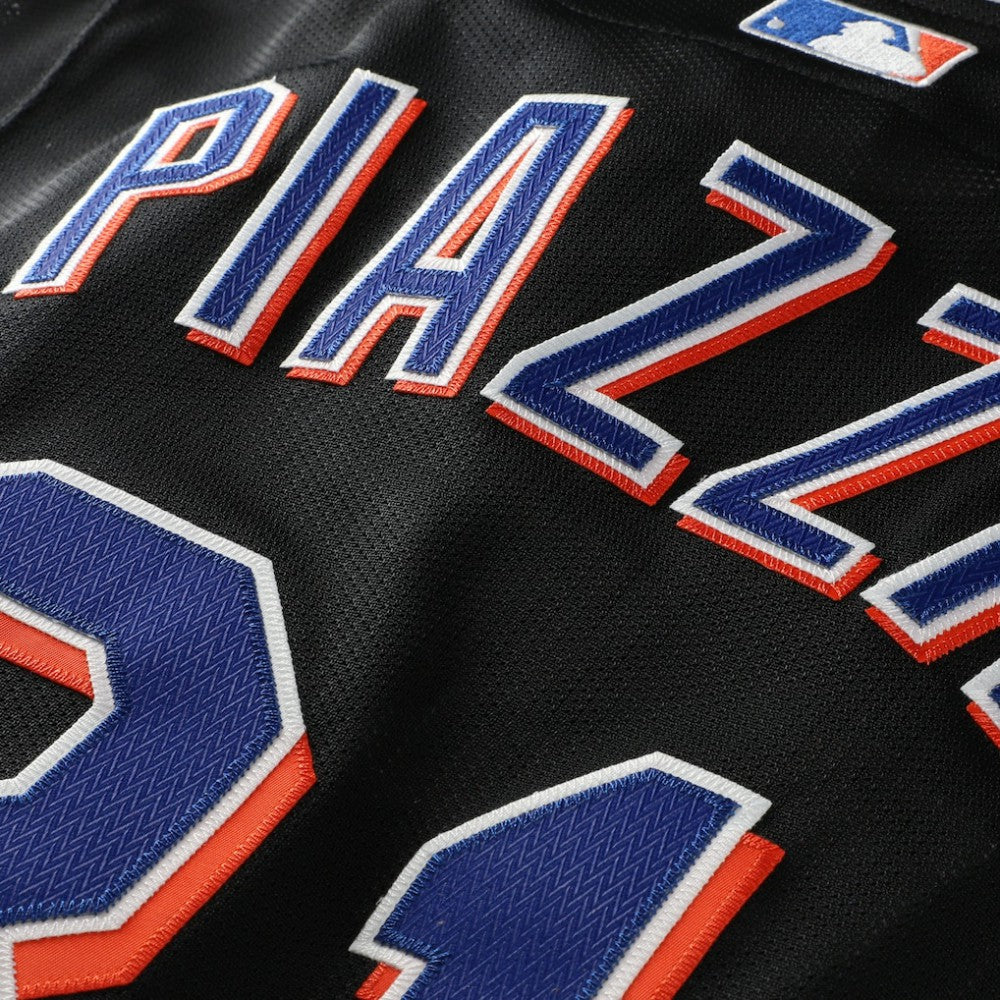 Mike Piazza New York Mets Cooperstown Collection 2000 Batting Practice Jersey - Black | Mitchell & Ness