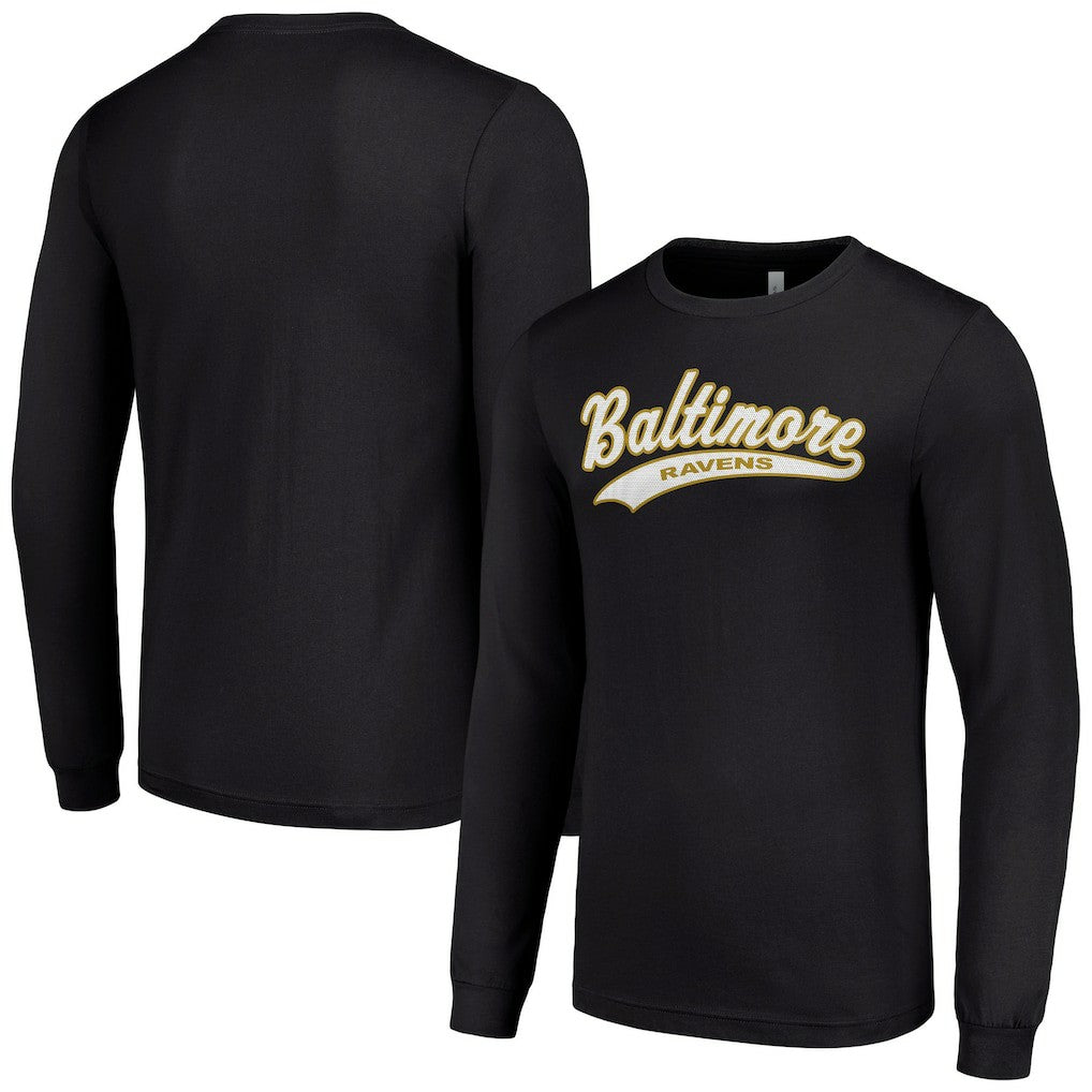Baltimore Ravens Starter Tailsweep Long Sleeve T-Shirt - Black outlet