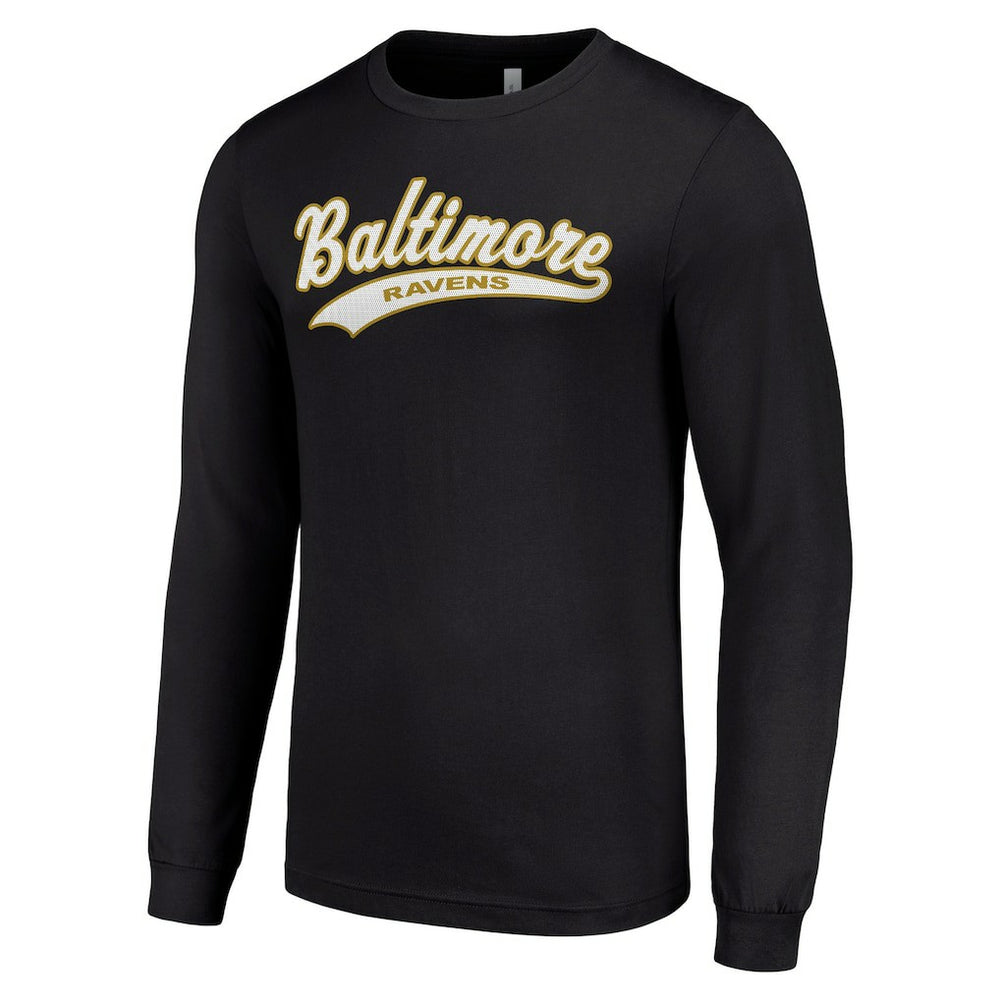 Baltimore Ravens Starter Tailsweep Long Sleeve T-Shirt - Black outlet