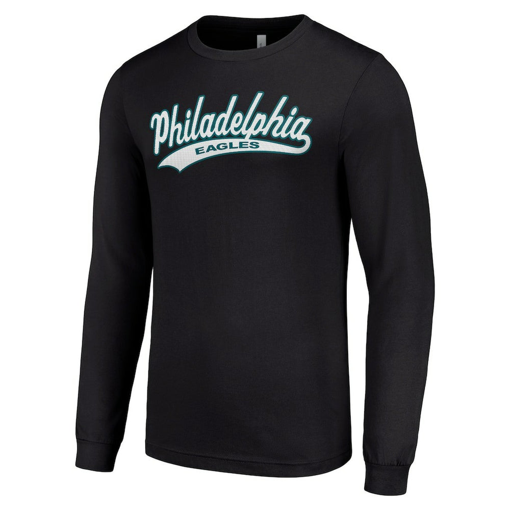 Philadelphia Eagles Starter Tailsweep Long Sleeve T-Shirt - Black discount