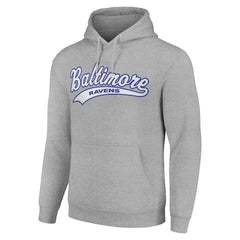 Baltimore Ravens Starter Unisex Tailsweep Pullover Hoodie - Heather Gray for sale