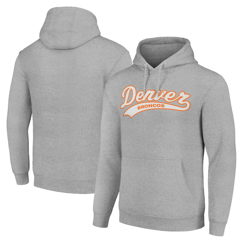 Denver Broncos Starter Unisex Tailsweep Pullover Hoodie - Heather Gray sale
