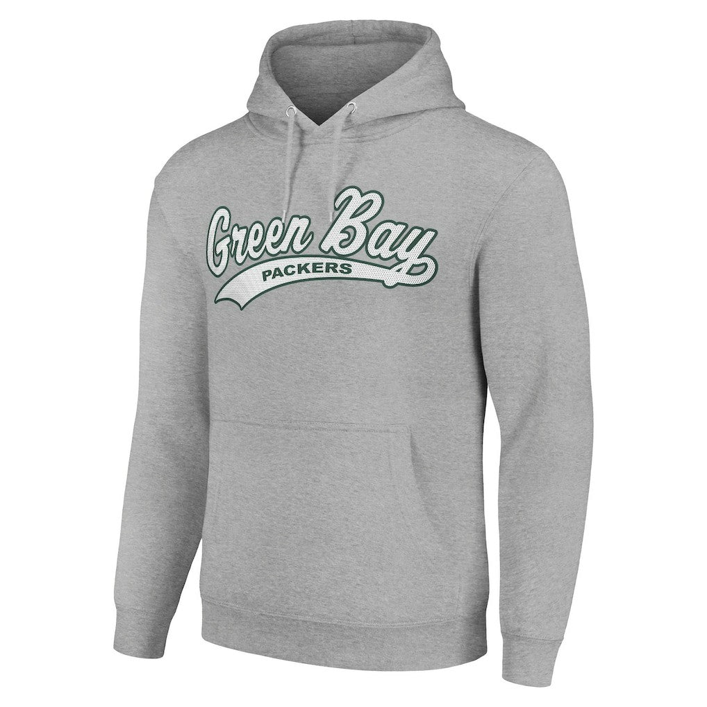 Green Bay Packers Starter Unisex Tailsweep Pullover Hoodie - Heather Gray sale