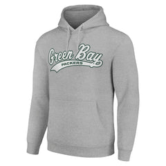 Green Bay Packers Starter Unisex Tailsweep Pullover Hoodie - Heather Gray sale