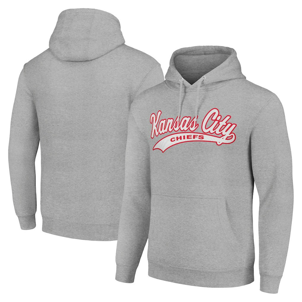 Kansas City Chiefs Starter Unisex Tailsweep Pullover Hoodie - Heather Gray online