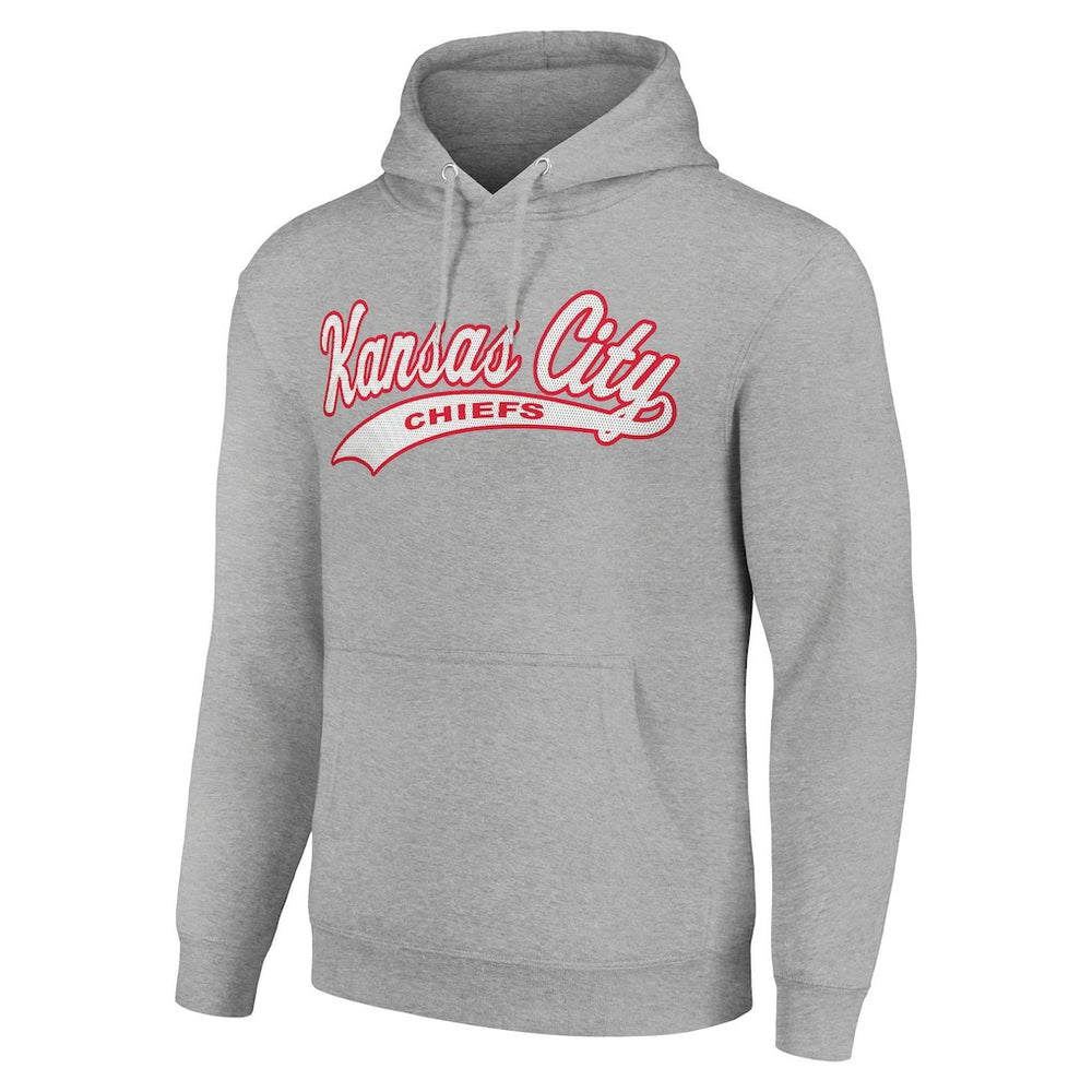 Kansas City Chiefs Starter Unisex Tailsweep Pullover Hoodie - Heather Gray online