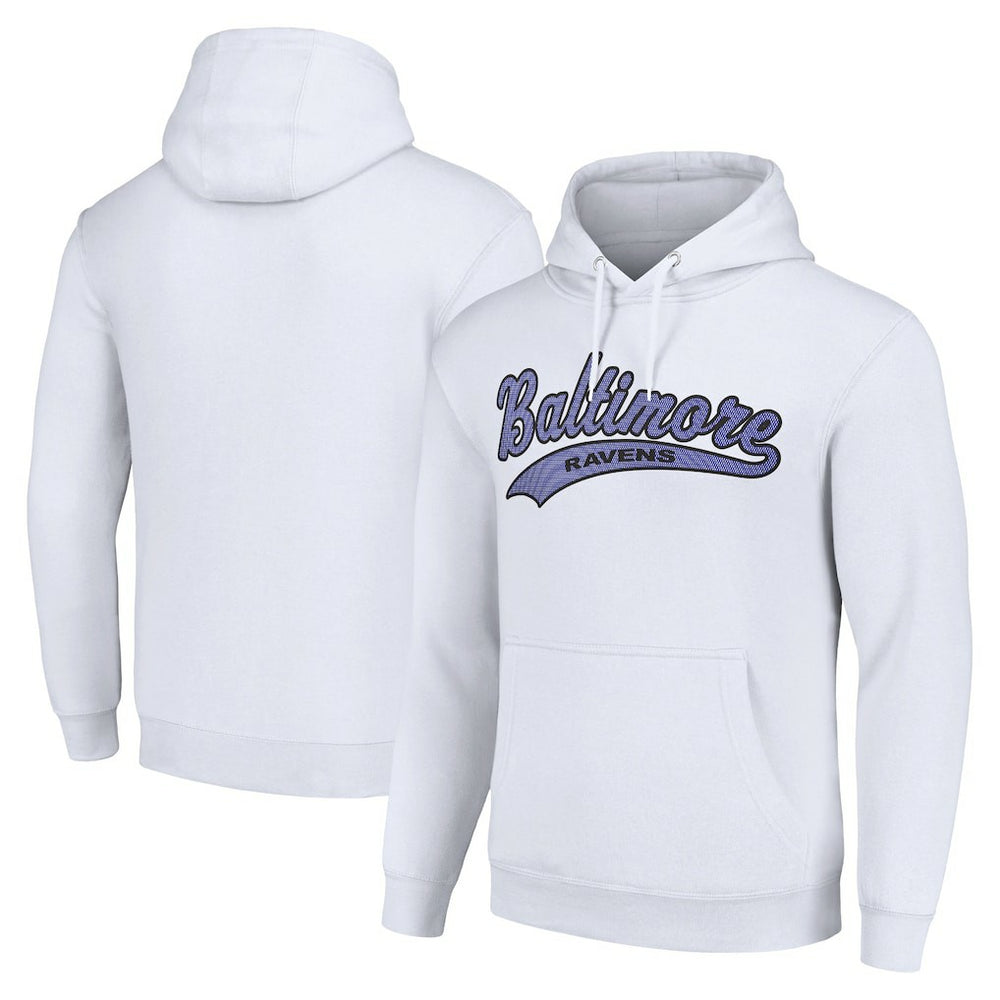 Baltimore Ravens Starter Unisex Tailsweep Pullover Hoodie - White on sale