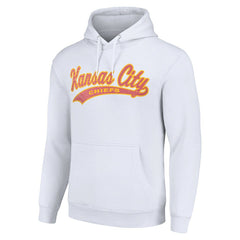 Kansas City Chiefs Starter Unisex Tailsweep Pullover Hoodie - White on sale