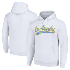 Los Angeles Chargers Starter Unisex Tailsweep Pullover Hoodie - White on sale
