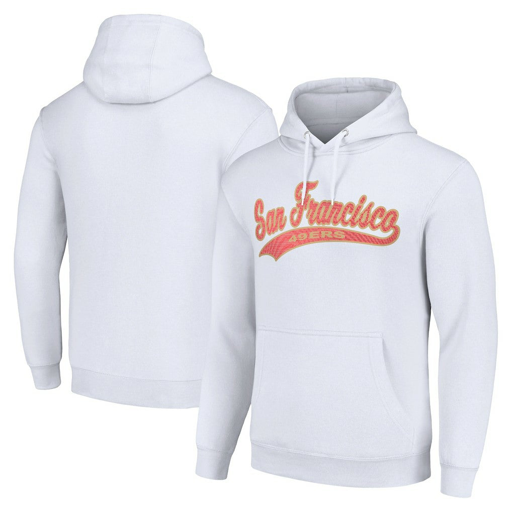 San Francisco 49ers Starter Unisex Tailsweep Pullover Hoodie - White on sale
