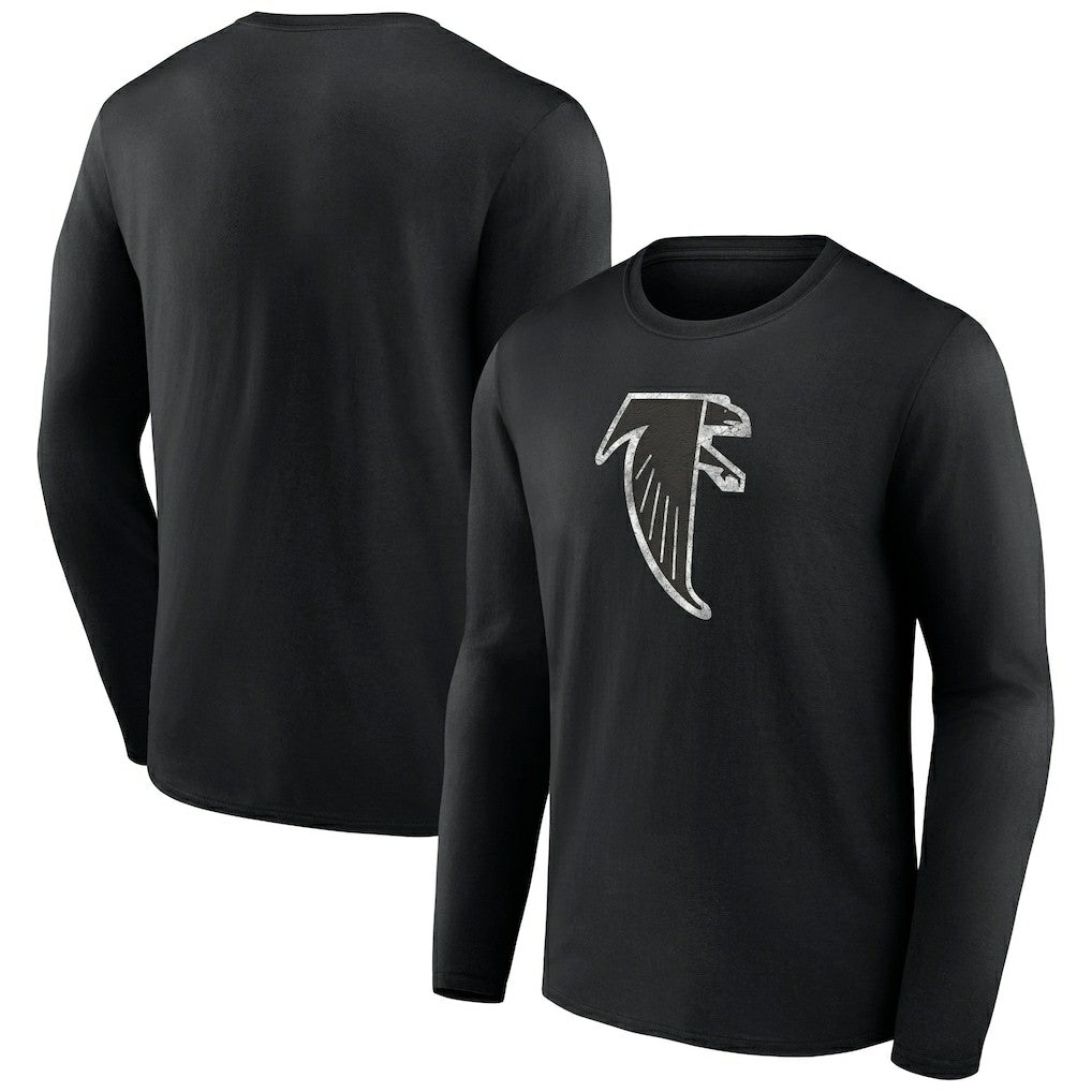 Atlanta Falcons Throwback Long Sleeve T-Shirt - Black on sale