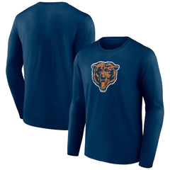 Chicago Bears Throwback Long Sleeve T-Shirt - Navy online