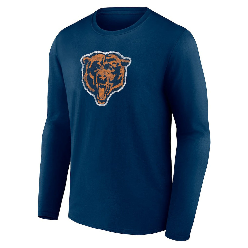 Chicago Bears Throwback Long Sleeve T-Shirt - Navy online