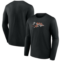 Cincinnati Bengals Throwback Long Sleeve T-Shirt - Black on sale