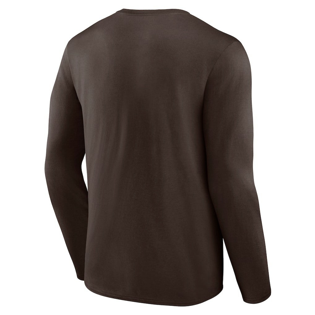 Cleveland Browns Throwback Long Sleeve T-Shirt - Brown on sale
