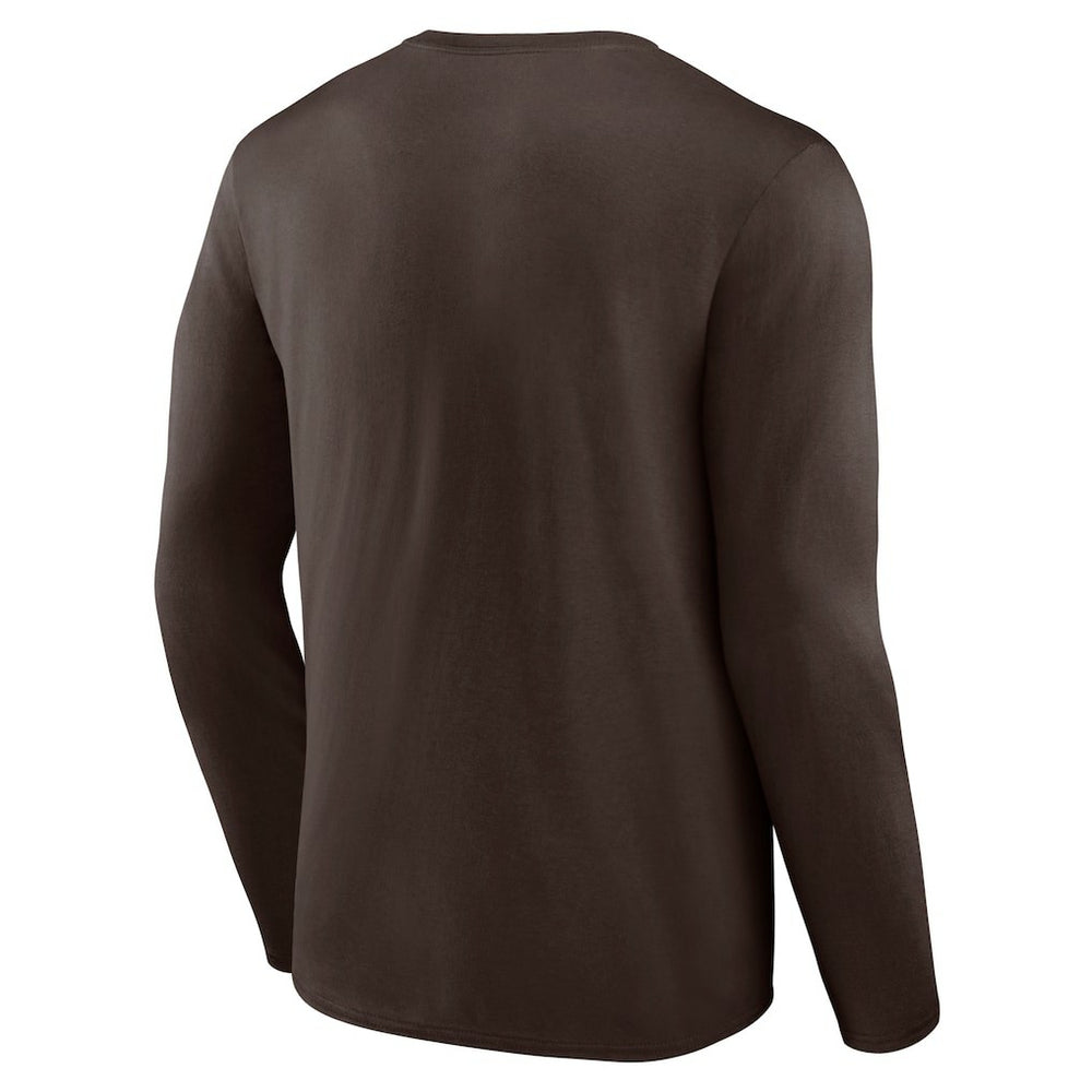 Cleveland Browns Throwback Long Sleeve T-Shirt - Brown on sale