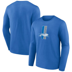 Detroit Lions Throwback Long Sleeve T-Shirt - Blue cheap