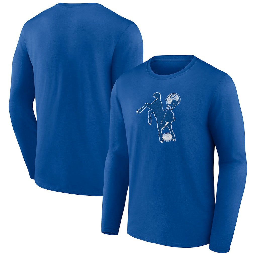 Indianapolis Colts Throwback Long Sleeve T-Shirt - Royal discount