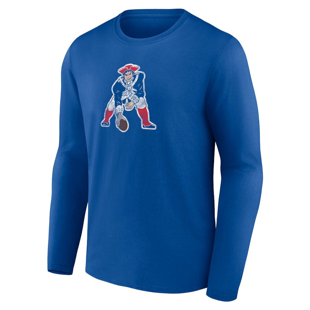 New England Patriots Throwback Long Sleeve T-Shirt - Royal online