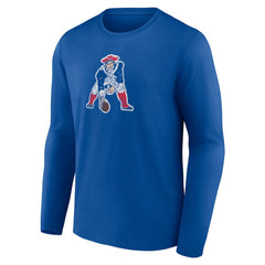 New England Patriots Throwback Long Sleeve T-Shirt - Royal online